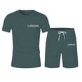 thumbnail image 5 of London Letter Graphic Short Sets for Men Crewneck T Shirt and Shorts 2 Piece Matching Set Mens Summer Outfits, 5 of 5