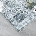 thumbnail image 3 of GlowSol Area Rug 8' x 10' Persian Rug Gray Flower Print Distressed Carpet Indoor Floor Cover Washable Non-Slip Stain Resistant Rug for Living Room Bedroom, 3 of 6