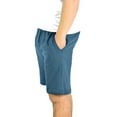thumbnail image 3 of Mato & Hash Mens 100%  Drawstring Cotton Gym Shorts With Pockets - Slate Blue CA6000 L, 3 of 3