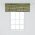 thumbnail image 2 of Ambesonne Kente Pattern Window Valance, Retro Striped, 54" X 18", Sea Green Mustard, 2 of 3