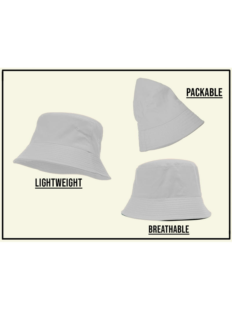 Unisex Classic Bucket Hat - Cotton, Packable, Wide Brim Sun
