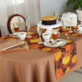 thumbnail image 4 of Thanksgiving Fall Leaves Table Runner Dresser Scarves Cotton Linen Burlap Table Runners for Dining Party Family Holiday Events,13x70in, 4 of 5