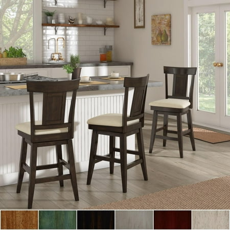 iNSPIRE Q Eleanor Panel Back Counter ight Wood Swivel Chair by  Classic