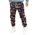 thumbnail image 1 of Styesk Men's Pants Men's Sports Pants Tapered Running Exercise Pants Drawstring Running Pants Printed Pants, 1 of 4