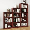 thumbnail image 3 of STARY Bookcase Freestanding 3 Shelf Wood Bookshelf Adjustable Shelves for Home Office,3 Layer, Mahogany, 3 of 7