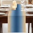 thumbnail image 3 of Table Runners 90 Inches Long Dress Scarves, Navy Blue Yellow Ombre Farmhouse Coffee/Dining/Kitchen Table Runner for Living Room, Farmhouse Modern Gradient Art 13x90 Inch, 3 of 9