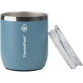 thumbnail image 2 of ThermoFlask Drinkware Collection - 10 oz Insulated Lowball Tumbler with Leak Proof Push Sip Lid, Dusty Blue, 2 of 5