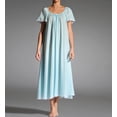 thumbnail image 3 of Women's Amanda Rich 145-80 Short Sleeve Long Gown with Eyelet Trim (Blue L), 3 of 4