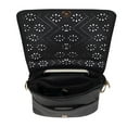 thumbnail image 4 of Vangoddy Women's Gran Sta Floral Punch Pattern Purse with Removable Chain Cross-Body Strap Black, 4 of 5