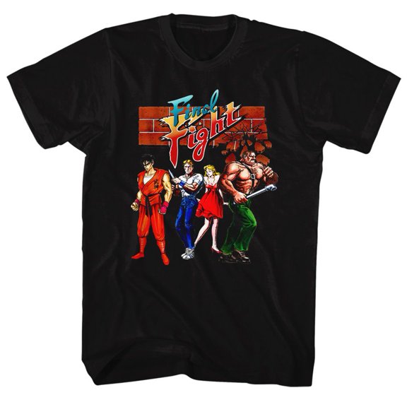 Final Fight Ff Gang Black Adult T-Shirt 6Xl