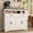 White, variant on Buffet Sideboard with Storage Farmhouse with 4 Doors, 47'' Large Kitchen Storage Cabinet Wood Coffee Bar Cabinet Buffet Table with Shelves for Kitchen, Dining Room, Entryway, White