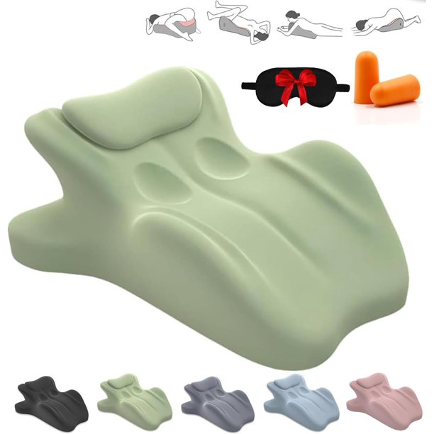 2026 new Pillow, Sweet Surrender Couples Pillow, 27° Angle Perfect Position Couples Pillow, Rebound Couple Pillows, for All Posture(Green)