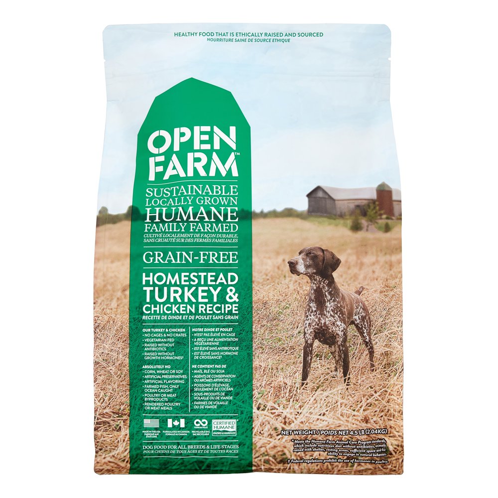 Open Farm GrainFree Turkey & Chicken Recipe Dry Dog Food, 4.5 lb. Bag