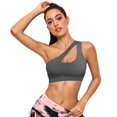 thumbnail image 1 of Ropa interior de Yoga sin anillo de acero para mujer, sujetador de un hombro, Top deportivo calado para entrenamiento, Top envuelto en el pecho, chaleco cómodo para mujer, Top de tubo, 1 of 5