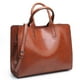 thumbnail image 2 of Bolsos de cuero para mujer, bolso vintage para mujer, bolso casual para mujer, bolso de hombro para mujer, bolso bandolera grande (color: marrón), 2 of 5