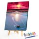 thumbnail image 1 of Cuadros Decorativos Kit de pintura DIY por número paisaje de playa puesta de sol sin marco decoración del hogar (ZS073) Likrtyny embutido en tela, 1 of 9