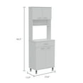 thumbnail image 3 of Xukmct 2 Door Pantry Cabinet with Drawer and Shelf, Perfect for Kitchen, Dining Room, White, 3 of 8