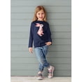 thumbnail image 2 of Cute Bunny Watercolor Style Long Sleeve Toddler -Image by Shutterstock,  3 Toddler, 2 of 4