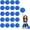 Mixed Blue, variant on 20 Pcs Cheerleading poms,pom poms Cheerleading with Finger Holes Metallic Foil Cheer Pom Pomsfor Dance, Matches, Team Spirit Sports (Mixed Blue)