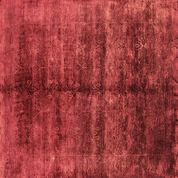 Ahgly Company Indoor Square Oriental Brown Industrial Area Rugs, 7' Square