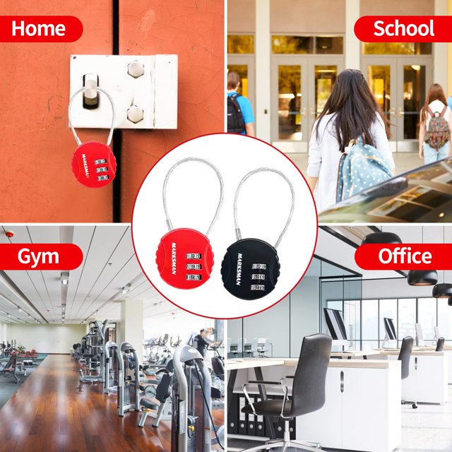 QualitChoice 2pack/lot Convenient And Secure Digital Code Padlock For Travel Portable Combination Padlock 1Set