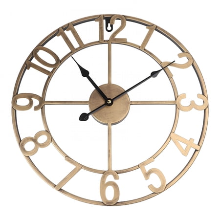 DESIGNICE Vintage Style Metal Outdoor Wall Clock 34 Cm/ 40 Cm Weatherproof for Patio Porch Garden