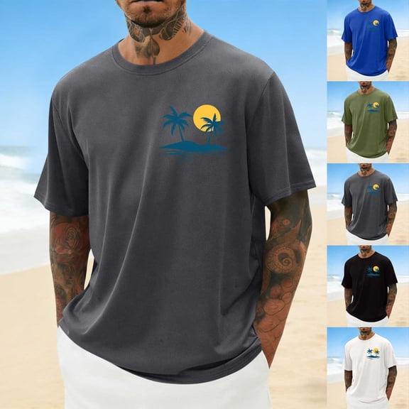 Running Shirts Men Sport Tops Men's Printing Short Sleeved Blouses Round Neck Pullover Casual And Fashionable Top White Xl