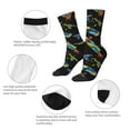 thumbnail image 3 of Yiaed Colorful Skateboard Print Great elasticity Crew Socks Sports socks for Men and Women, 3 of 5