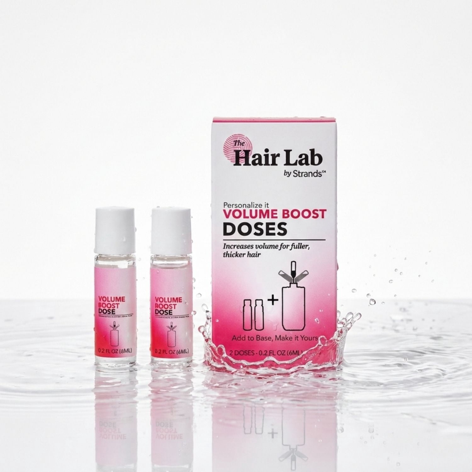 (2 pack) The Hair Lab Volume Boost Dose Set with Pea Peptide to Thicken Hair, 2 x 0.2 fl oz