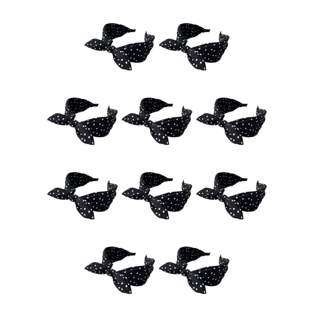 Diademas cómodas Qarigey para mujeres Negro 10Conjunto