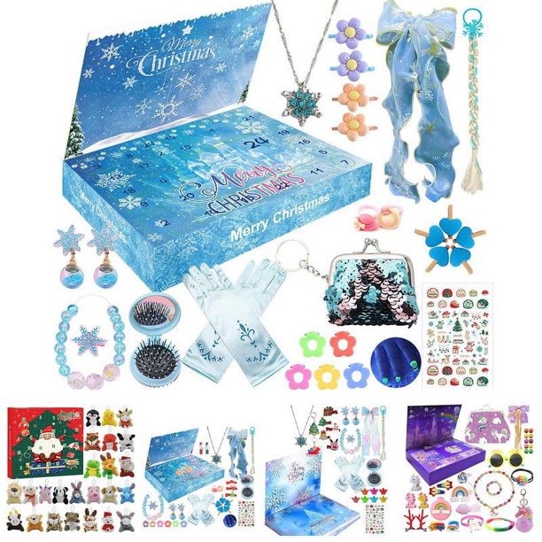 Calendario de Adviento de Navidad 2024, caja de regalo para niñas, juguete de bricolaje, calendario de cuenta regresiva de 24 días, regalos de decoración navideña de Año Nuevo
