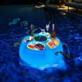 thumbnail image 3 of Floating Drink Holder with Ip66 Waterproof Bluetooth Speaker, Portable Bluetooth 5.0 Pool Speaker with RGB Light and Remote Controller,SUNJOY, 3 of 13