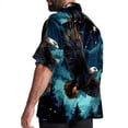 thumbnail image 3 of Starry bird Men's Short Sleeve Shirts, Casual, Printed, Button Down, Beach Shirt - Spread Collar Tops for Summer Beach Fun, 3 of 6