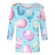 thumbnail image 2 of TaTaai Women Casual Spring T-Shirt Easter Print Crew Neck 3/4 Sleeve Loose Fit Pullover Top Ladies Daily Outdoor Holiday Wear Breathable No Fading Comfortable Fashion Top Gift, 2 of 7