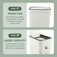 thumbnail image 4 of HONMEET Press Type Kitchen Trash Can Garbage Can PP 1Pack, 4 of 7