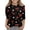 #A04-Black, variant on Girls Shirts Summer 3/4 Sleeve Toddler T-Shirt Daisy Flower Cherry Print Tshirt Dressy Crewneck Cotton Tops
