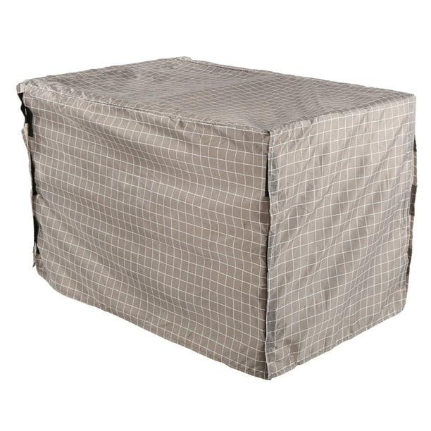 Funda protectora para jaula para perros, impermeable, a prueba de polvo, tela Oxford, funda para caseta para mascotas con bolsa de almacenamiento, cuadros marrones, 106,7x69x76cm/42x27,2x29,9 pulgada