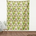 thumbnail image 3 of Colorful Sofa Upholstery Fabric by the Yard, Cartoon Style Illustration of Hot Air Balloons Birds and Clouds in the Sky, Decorative Fabric for DIY and Home Accents, Multicolor by Ambesonne, 3 of 4