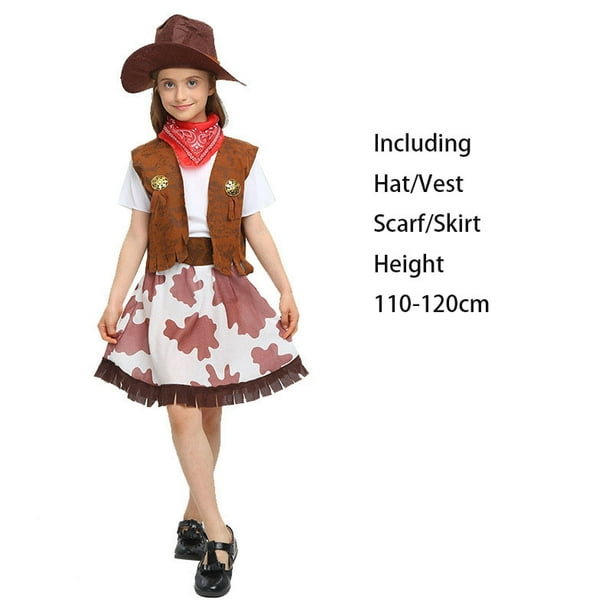 Vaquero de disfraz de Halloween para nino y nina traje de vaquera occidental Purim Carnaval evento fiesta Walmart en linea