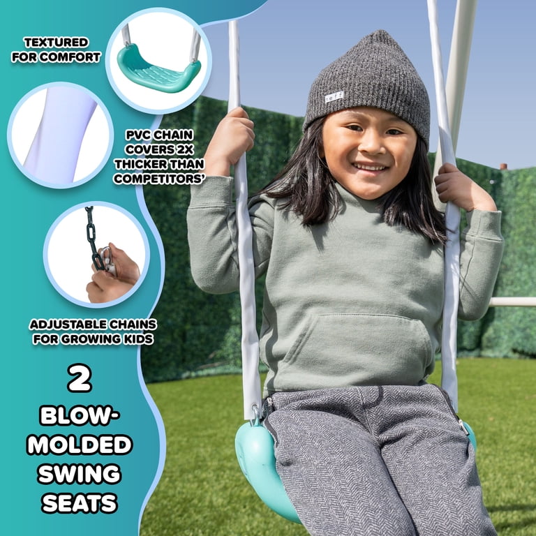 Sportspower Arcadia Kids Outdoor Playground Swing Set with Trapeze