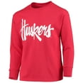 thumbnail image 2 of Youth Russell Scarlet Nebraska Huskers Graphic Long Sleeve T-Shirt, 2 of 3