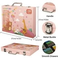 thumbnail image 6 of KINSPORY 150PC Drawing Coloring Art Set with Deluxe Paper Case, Creative Supplies Gift for Artists Beginners Teens Kids Boys Girls (Pink), 6 of 9