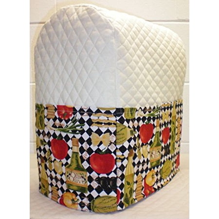 Quilted Italian Kitchen Theme Cover for Kitchenaid 7 Quart Lift Bowl Stand Mixer (