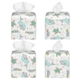 thumbnail image 2 of Goofa Whale And Turtle Tissue Box Cover PVC Leather Tissue Holder Square Facial Tissue Case Facial Paper Organizer Dispenser for Bathroom, Vanity Countertop, 2 of 8