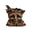 A, variant on Diceymbol Halloween Tree Stump Planter with Witch Hat Bat and Pumpkins for Tabletop Gothic Fall Decor 12 Inch