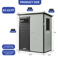 thumbnail image 5 of ModFusion 4.6×2.6×6.3 ft Resin Storage Shed with Window, Floor, Plastic Roof, Storage Cabinets 65 to 68 inches, Winter Gear Box, Black, 5 of 10