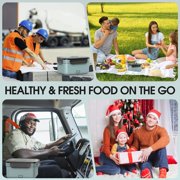 Cordless Electric Lunch Box for Adults: 1.8L Capacity, 70W Fast Heating. Rechargeable & Portable Food Warmer for Office, Car, Outdoor. A Great Christmas Gift Idea