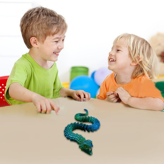 Modèle d'Animal Articulé Imprimé 3D Nouveauté Jouet Drôle avec Dents Rétractables pour Fête