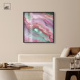 thumbnail image 3 of Pink and Mint Crystal II Shadowbox Print Colorful Abstracts by Art Remedy, Black Frame, 40 x 40, 3 of 7