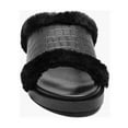thumbnail image 6 of Stacy Adams Monty Slide Sandal Crocodile Print Faux Fur Black 25560-001, 6 of 7